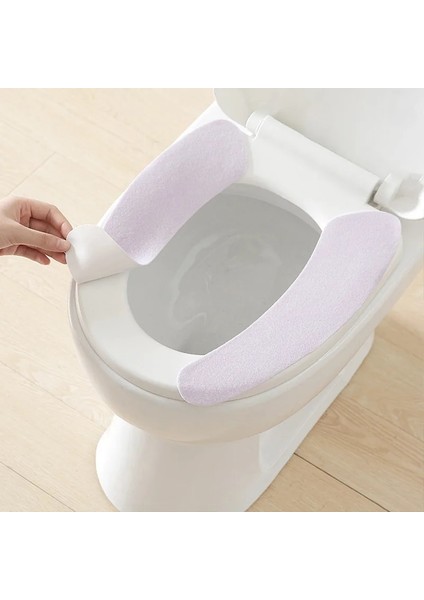 Mavi Stil 1 Çift Taşınabilir Yeniden Kullanılabilir Sıcak Peluş Klozet Dolum Yıkanabilir Banyo Paspas Koltuk Örtüsü Sağlık Yapışkan Ped Ev Gereçleri (Yurt Dışından) fırsatları