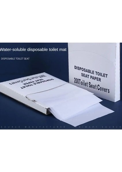 200 Adet Tarzı Uçak Tuvalet Minderi Odun Hamuru Çözünür Su Tek Kullanımlık Tek Kullanımlık Tuvalet Paspası Tek Kullanımlık Tuvalet Paspası Tuvalet Yastık Kağıdı (Yurt Dışından)
