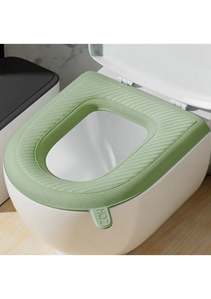 Yeşil Tarzı Tuvalet Yumuşak Klozet Kapağı Banyo Yıkanabilir Tuvalet Minderi Yastık Minderi U Şekilli Klozet Halkası Tuvalet Kapağı Aksesuarları (Yurt Dışından)