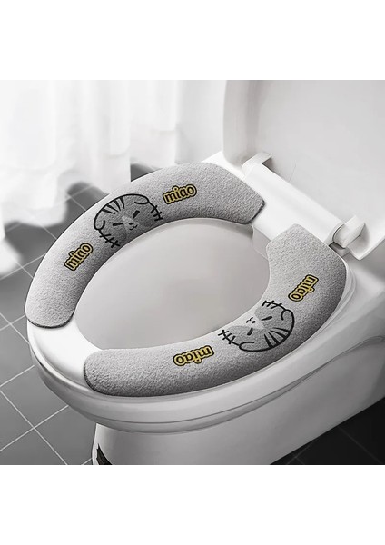 Büyütme Stili Evrensel Klozet Kapağı Yumuşak Karikatür Wc Macunu Tuvalet Yapışkan Koltuk Pedi Yıkanabilir Banyo Isıtıcı Koltuk Çıtası Ped Yastık (Yurt Dışından)