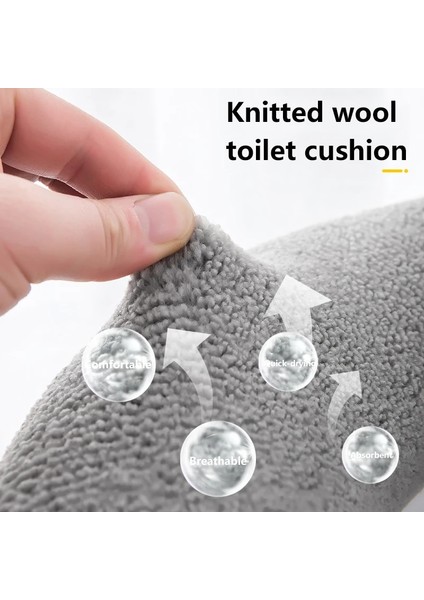 No.4 Stili Banyo Klozet Kapağı Saplı Evrensel Peluş Tuvalet Minderi Ev Yumuşak Kalın Klozet Kapağı Isıtıcı Mat (Yurt Dışından) indirimleri