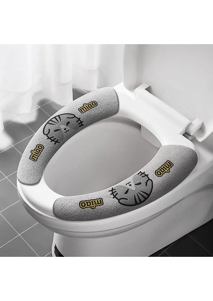 Rutin Gery Tarzı Evrensel Klozet Kapağı Yumuşak Karikatür Wc Macunu Tuvalet Yapışkan Koltuk Pedi Yıkanabilir Banyo Isıtıcı Koltuk Çıtası Ped Yastık (Yurt Dışından)