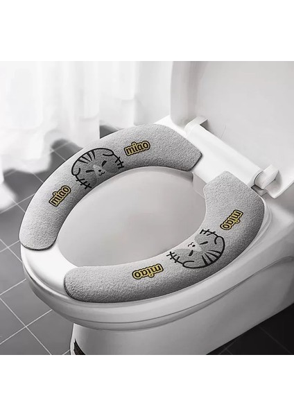 Rutin Gery Tarzı Evrensel Klozet Kapağı Yumuşak Karikatür Wc Macunu Tuvalet Yapışkan Koltuk Pedi Yıkanabilir Banyo Isıtıcı Koltuk Çıtası Ped Yastık (Yurt Dışından) fırsatları