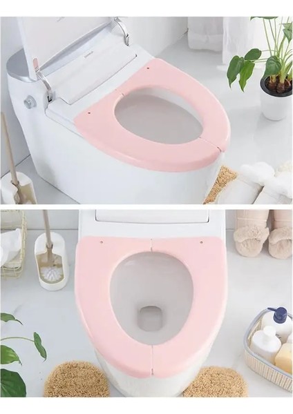 No.2 Tarzı Taşınabilir Klozet Kapakları Iskandinav Su Geçirmez Yıkanabilir Tuvalet Pedleri Katlanır Banyo Tuvalet Paspas Yastık Wc Aksesuarları Yeniden Kullanılabilir (Yurt Dışından)
