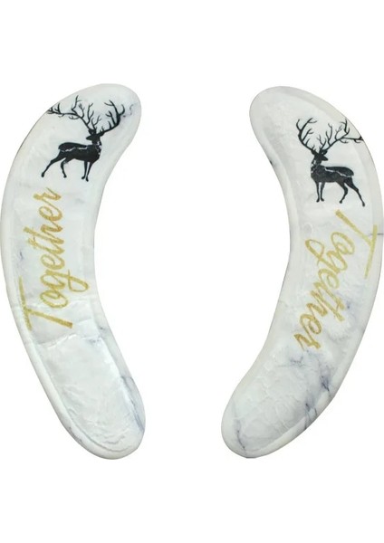 Altınçift Geyikbeyazm Stili Iskandinav Geyik Klozet Pedi Yapışkan Toka Klozet Pedi Klozet Kapağı Mermer Evrensel (Yurt Dışından)