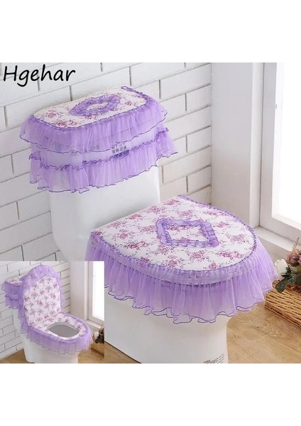 H-2 Adet Tarzı Klozet Kapağı Dantel Tasarım Çiçek Bahar Sonbahar Banyo Yıkanabilir Üç Parçalı Kore Tarzı Ev Ürünleri Aksesuarları (Yurt Dışından) fiyatları