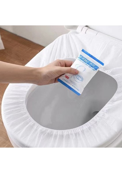 15 Adet Tarzı Biyobozunur Tek Kullanımlık Klozet Kapağı Wc Tuvalet Paspas Seyahat Kamp Otel Banyo Aksesuarları Tuvalet Kağıdı Pedleri (Yurt Dışından)