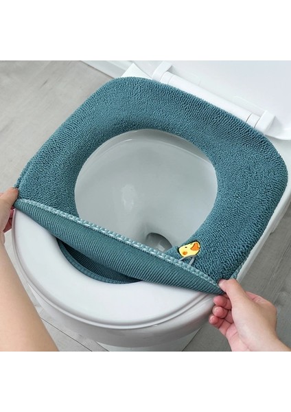 Sarı Stil Kalınlaşmak Klozet Kapağı Mat Kış Sıcak Yumuşak Yıkanabilir Closestool Mat Koltuk Kılıfı Tuvalet Kapağı Koruyucu Örtü Banyo Aksesuarları (Yurt Dışından) fiyatları