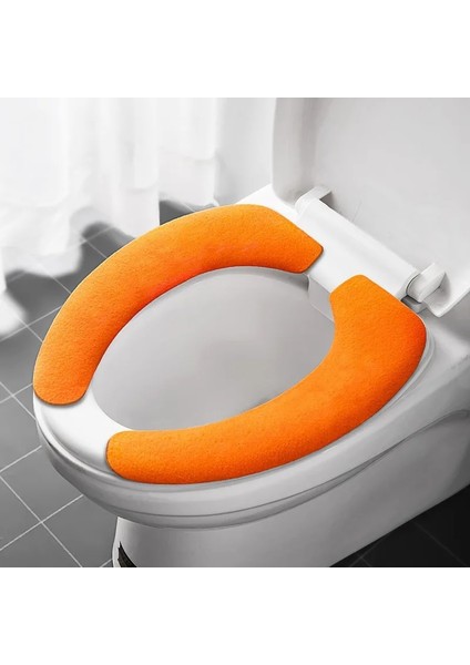 Artı-Veya Tarzı Evrensel Klozet Kapağı Yumuşak Wc Macunu Tuvalet Yapışkan Koltuk Pedi Yıkanabilir Banyo Isıtıcı Koltuk Çıtası Ped Yastık Düz Renk (Yurt Dışından)