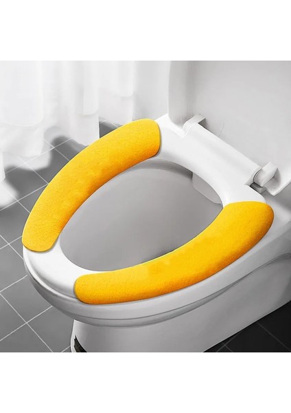 Artı-Veya Tarzı Evrensel Klozet Kapağı Yumuşak Wc Macunu Tuvalet Yapışkan Koltuk Pedi Yıkanabilir Banyo Isıtıcı Koltuk Çıtası Ped Yastık Düz Renk (Yurt Dışından) fırsatları