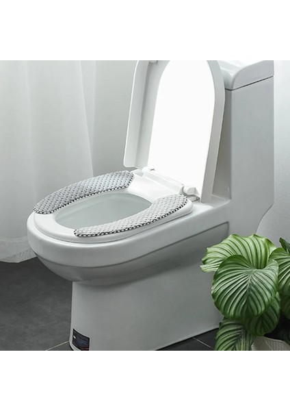 Gri Tarzı Evrensel Kalın Klozet Kapağı Yumuşak Klozet Minderi O-Şekilli Isıtıcı Wc Closestool Mat Banyo Aksesuarları Tuvalet Kapağı (Yurt Dışından)