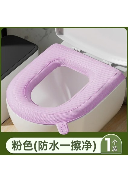 Pembe Tarzı Eva Klozet Su Geçirmez Macun Tipi Evrensel Modeller Tuvalet Kapağı Köpük Daire Kapağı Klozet Kapağı Ev Yıkanabilir Silinebilir (Yurt Dışından)