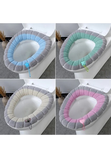 No.6 Stili Kış Sıcak Klozet Kapağı Mat Banyo Tuvalet Pedi Yastık Saplı Kalın Yumuşak Yıkanabilir Closestool Isıtıcı Aksesuarları (Yurt Dışından) fırsatları