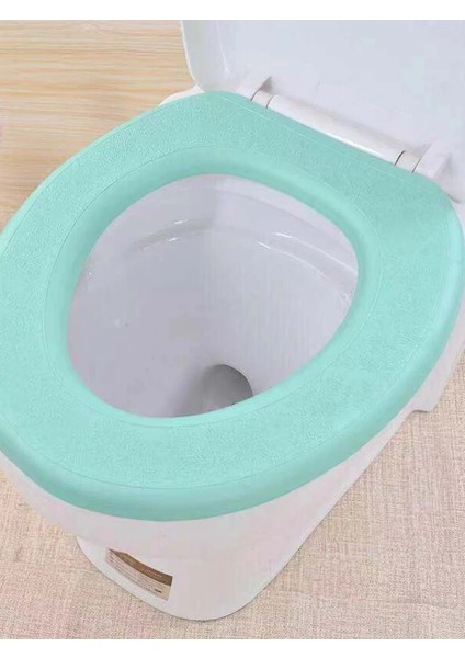 Yeşil Tarzı Su Geçirmez Yumuşak Klozet Kapağı Banyo Yıkanabilir Closestool Mat Pad Yastık O-Şekilli Klozet Bide Tuvalet Kapağı Aksesuarları (Yurt Dışından)