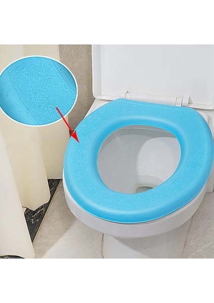 Yeşil Tarzı Su Geçirmez Yumuşak Klozet Kapağı Banyo Yıkanabilir Closestool Mat Pad Yastık O-Şekilli Klozet Bide Tuvalet Kapağı Aksesuarları (Yurt Dışından)