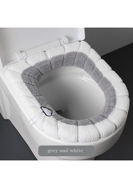 Mor Tarzı Kalınlaşmış Peluş O-Tipi Sıcak Tuvalet Minderi Evrensel Tuvalet Minderi Yeniden Kullanılabilir Kış Klozet Minderi Klozet Kapağı (Yurt Dışından)