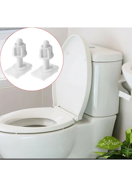 B Tarzı Lastic Klozet Beyaz Menteşeler Tam Set Cıvata Vidaları Banyo Klozet Tamir Vidaları Kitleri Banyo Aksesuarları (Yurt Dışından) fiyatları