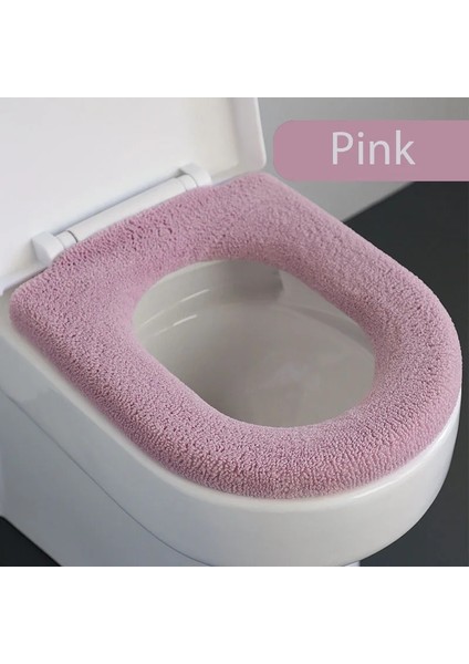 Pembe Tarzı Klozet Kapağı Çevre Dostu Yeniden Kullanılabilir Tek Parça Set Yıkanabilir Tuvalet Paspası Tuvalet Aksesuarları Dekoratif Stoklanmış Sıcak Isı (Yurt Dışından)
