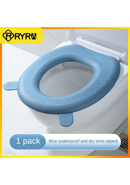 Beyaz Stil Macun Tarzı Dört Mevsim Banyo Ev Yastık Etiket Tuvalet Kapağı Uygun Tuvalet Koltuk Minderi Silika Jel Su Geçirmez Güzel (Yurt Dışından)