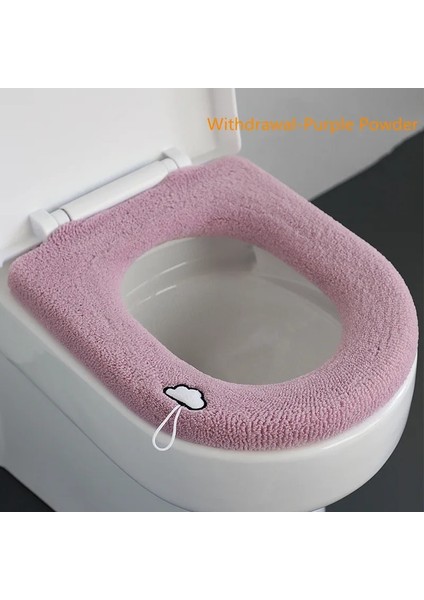 Pembe Tarzı Sıcak Klozet Kapağı Kabak Desenli Tuvalet Paspas Yumuşak Banyo Tuvalet Kapağı Tüm Tuvaletler Için Uydurma (Yurt Dışından)