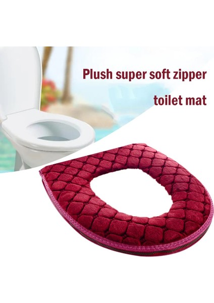 37X44CM Tarzı Banyo Klozet Kapağı Yumuşak Peluş Yıkanabilir Kış Isıtıcı Klozet Mat Pad Yastık Banyo Aksesuarı Kahve (Yurt Dışından) fiyatları