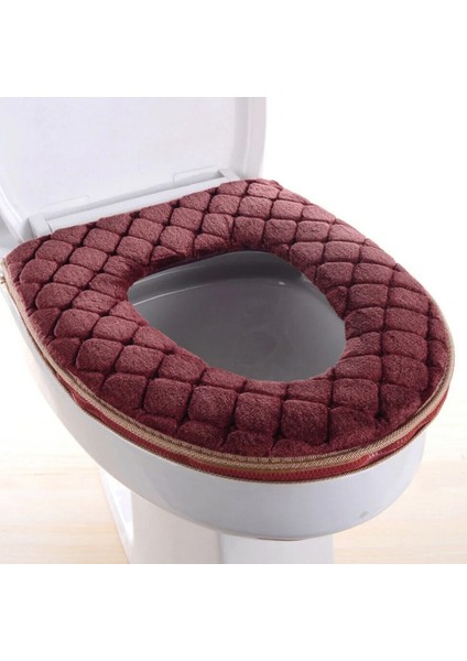 37X44CM Tarzı Banyo Klozet Kapağı Yumuşak Peluş Yıkanabilir Kış Isıtıcı Klozet Mat Pad Yastık Banyo Aksesuarı Kahve (Yurt Dışından) fırsatları