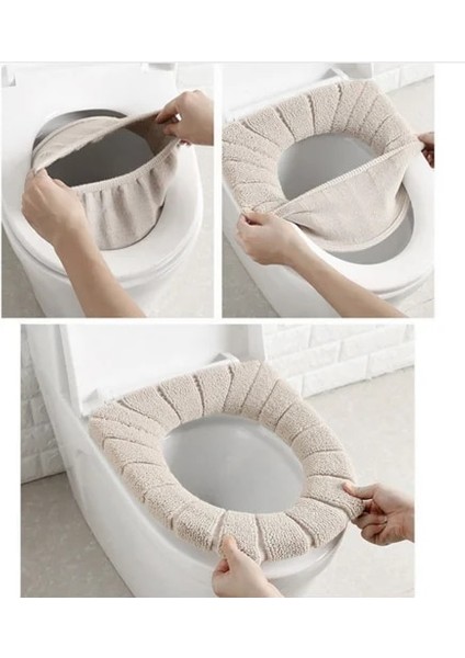 Gri Tarzı Evrensel Yumuşak Isıtmalı Yıkanabilir Klozet Mat Seti Ev Dekor Için Closestool Mat Koltuk Kılıfı Isıtıcı Tuvalet Çıtası Aksesuarları (Yurt Dışından) modelleri