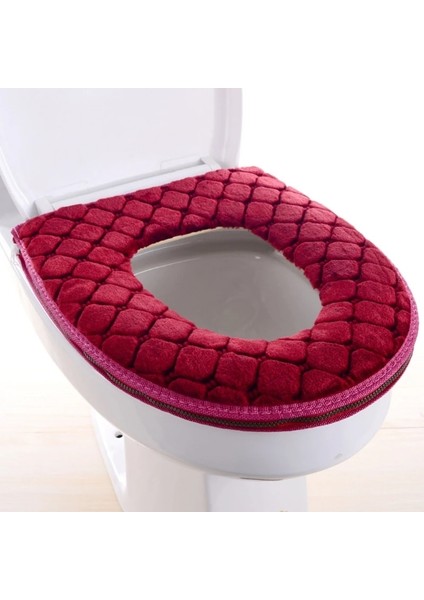 Kahverengi Tarzı Banyo Tuvalet Minderi Yeniden Kullanılabilir Sıcak Klozet Kapağı Mat Tuvalet Kapak Pedleri Fermuarlı, Klozet Minderi Isıtıcı Yıkanabilir Tuvalet (Yurt Dışından) modelleri