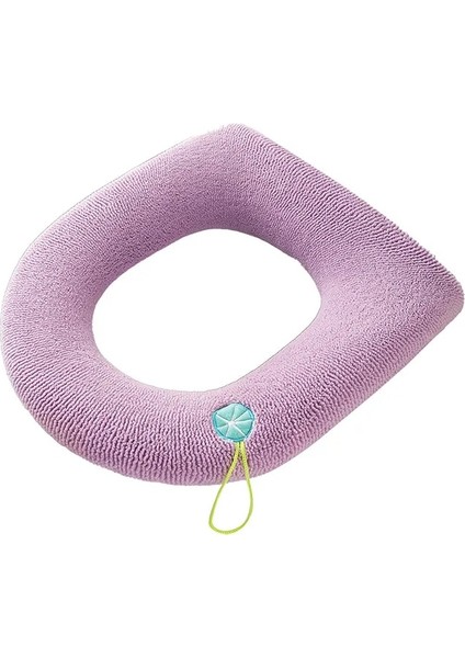 Mavi Stil Ingiliz Fiş Klozet Kapağı Ev Kış Kalınlaşmış Polar Isıtma Yastığı Kış Polar Astarlı Dört Mevsim Evrensel Su Geçirmez Tuvalet#w (Yurt Dışından)