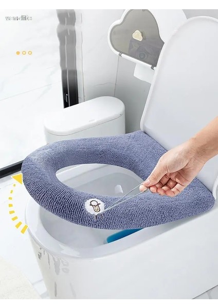 Mor Tarzı Vanzlfie Klozet Kapakları Ev Seti Kış Kalınlaşma Dört Mevsim Oturmak Genel Klozet Kapağı Uygulama Contası Peluş Yastık (Yurt Dışından) fiyatları