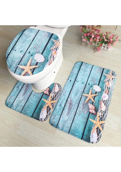 No.19 Tarzı Et Flanel 3D Baskı Kaymaz Klozet Kapağı Banyo Pedi Zemin Mat Halı Halı Ayaklı Halı Wc Kapağı Tuvalet Kapağı ZCL511 (Yurt Dışından) modelleri