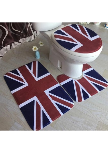 No.19 Tarzı Et Flanel 3D Baskı Kaymaz Klozet Kapağı Banyo Pedi Zemin Mat Halı Halı Ayaklı Halı Wc Kapağı Tuvalet Kapağı ZCL511 (Yurt Dışından) indirimleri