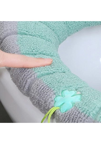 Yeşil Tarzı Banyo Klozet Kapağı Yumuşak Isıtıcı Yıkanabilir Mat Kapak Ped Koltuk Minderi Kılıfı Tuvalet Çıtası Aksesuarları Banyo Ev (Yurt Dışından) fırsatları