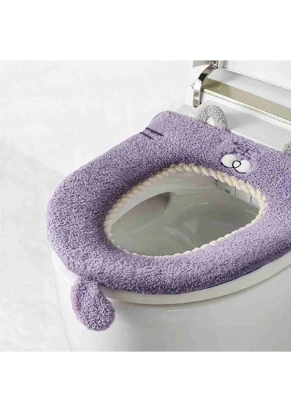 Haki-1 Tarzı Karikatür Renkli Yumuşak Klozet Kapağı Yıkanabilir Sıcak Tutmak Kalınlaşmış Tuvalet Paspas Ev Ev Banyo Aksesuarları (Yurt Dışından) fırsatları