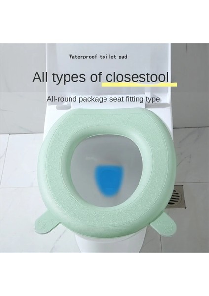 Beyaz Stil Tuvalet Kapağı Banyo Ev Yastık Etiket Su Geçirmez Silika Jel Temizlemesi Kolay Uygun Klozet Minderi Dört Mevsim (Yurt Dışından) fırsatları
