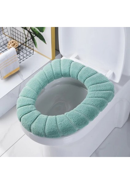 C Tarzı Yenı Kış Sıcak Klozet Kapağı Mat Banyo Pedi Yastık Kolu Kalın Yumuşak Yıkanabilir Closestool Isıtıcı Aksesuarları Yıkama (Yurt Dışından)