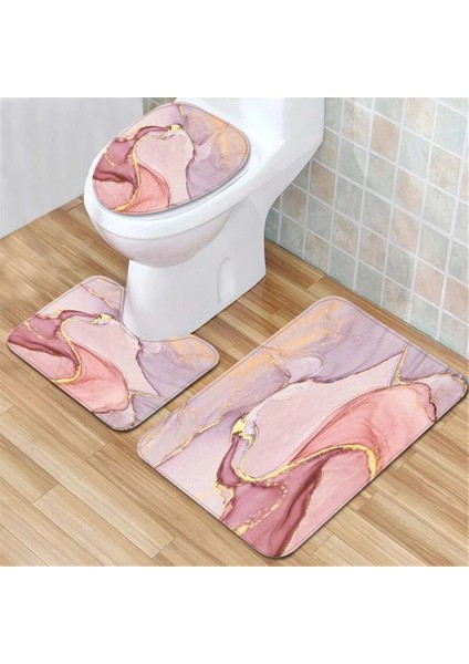 Mavi Stil 3 Adet Tuvalet Paspas Seti Mermer Doku Giriş Kapısı Paspası Banyo Paspasları Mat Koridor Banyo Ürünleri Minimalist Tarzı Halı Zemin (Yurt Dışından) modelleri
