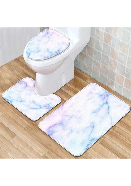 Mavi Stil 3 Adet Tuvalet Paspas Seti Mermer Doku Giriş Kapısı Paspası Banyo Paspasları Mat Koridor Banyo Ürünleri Minimalist Tarzı Halı Zemin (Yurt Dışından) indirimleri