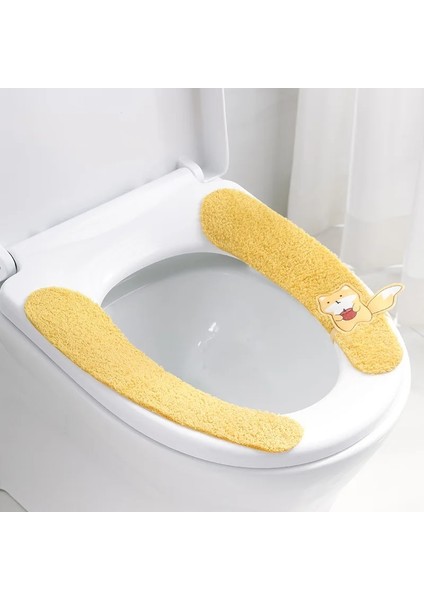 No.8 Tarzı Wc Karikatür Macun Tuvalet Yapışkan Koltuk Pedi Yıkanabilir Banyo Isıtıcı Koltuk Çıtası Ped Yastık Evrensel Klozet Kapağı Yumuşak (Yurt Dışından)