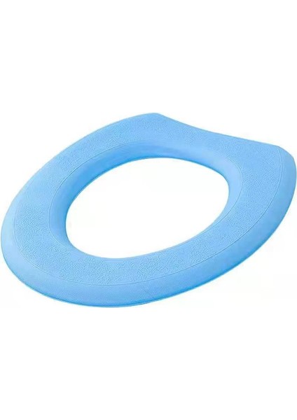 Mavi Stil Yumuşak Su Geçirmez Klozet Minderi Silikon Dört Mevsim Yıkanabilir Macun Köpük Klozet Kapağı Tuvalet Mat Banyo Aksesuarları (Yurt Dışından)