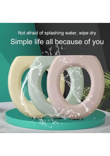 Mavi Stil Yumuşak Su Geçirmez Klozet Minderi Silikon Dört Mevsim Yıkanabilir Macun Köpük Klozet Kapağı Tuvalet Mat Banyo Aksesuarları (Yurt Dışından) fırsatları