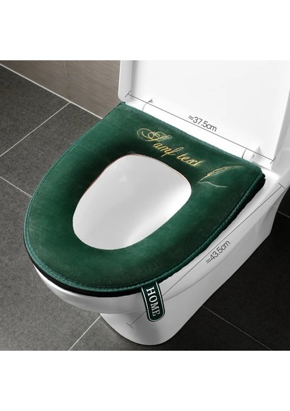 Yeşil Tarzı Kış Sıcak Klozet Kapağı Banyo Yıkanabilir Tuvalet Paspası Saplı Kalın Yumuşak Closestool Isıtıcı Ped Banyo Aksesuarları (Yurt Dışından)
