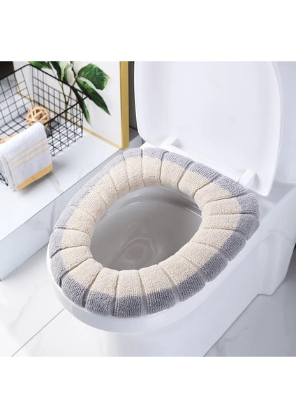 No.8 Tarzı Klozet O-Tipi Örme Klozet Kapağı Ev Yıkama Kalın Klozet Klozet Tuvalet Halkası Banyo Malzemeleri Yumuşak (Yurt Dışından)