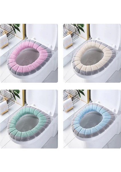 No.8 Tarzı Klozet O-Tipi Örme Klozet Kapağı Ev Yıkama Kalın Klozet Klozet Tuvalet Halkası Banyo Malzemeleri Yumuşak (Yurt Dışından) indirimleri