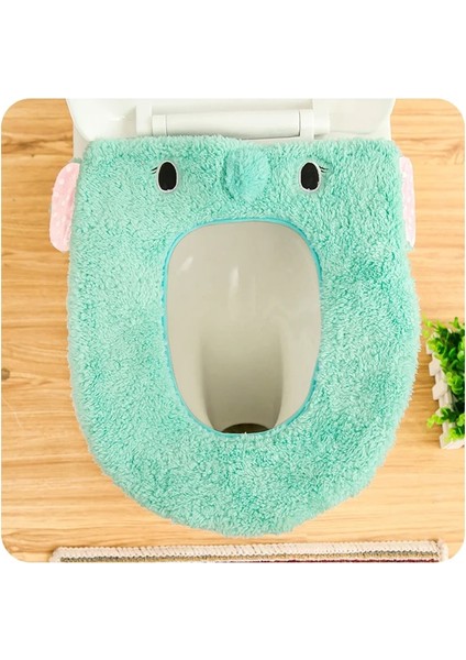 Fil Tarzı Klozet Kapağı Mat Banyo Isıtıcı Tuvalet Yıkanabilir Kumaş Klozet Isıtıcı Ped Karikatür Peluş Tuvalet Paspas Kalınlaşma Lazımlık Seti (Yurt Dışından) indirimleri
