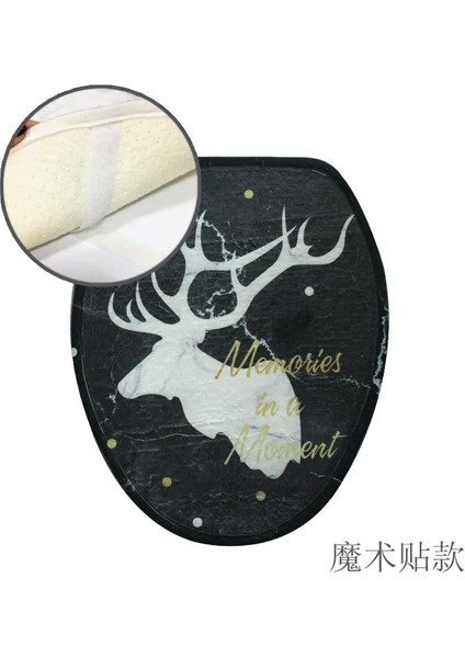 Erik Tarzı Iskandinav Geyik Klozet Pedi Yapışkan Toka Klozet Pedi Klozet Kapağı Mermer Evrensel (Yurt Dışından)