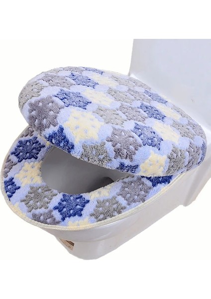 Pembe Tarzı Kalın Mercan Kadife Lüks Klozet Kapağı Seti Yumuşak Sıcak Tek Iki Parçalı Tuvalet Kılıfı Su Geçirmez Banyo Wc Kapağı (Yurt Dışından) modelleri