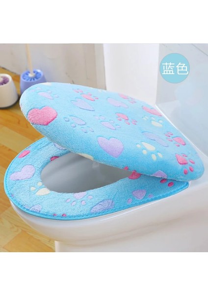 Pembe Tarzı Kalın Mercan Kadife Lüks Klozet Kapağı Seti Yumuşak Sıcak Tek Iki Parçalı Tuvalet Kılıfı Su Geçirmez Banyo Wc Kapağı (Yurt Dışından) fırsatları