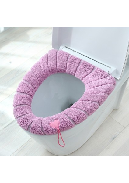 Yeşil Stil Klozet Kapağı Kış Sıcak Mat Banyo Tuvalet Pedi Yastık Saplı Kalın Yumuşak Yıkanabilir Closestool Isıtıcı Aksesuarları (Yurt Dışından)