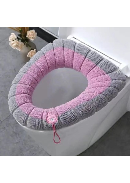 Yeşil Stil Klozet Kapağı Kış Sıcak Mat Banyo Tuvalet Pedi Yastık Saplı Kalın Yumuşak Yıkanabilir Closestool Isıtıcı Aksesuarları (Yurt Dışından) fiyatları